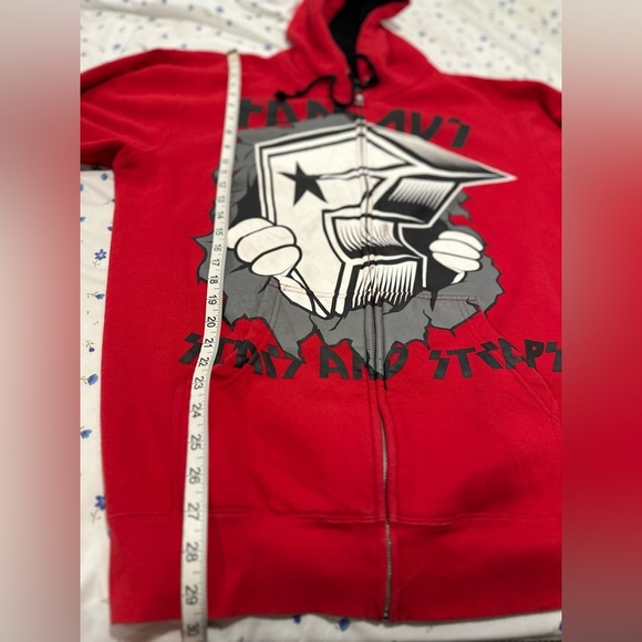 Vintage 90s Sz: XXL Famous Stars & Stripes Graphic Logo Full Zip Hoodie. - Picture 4 of 11